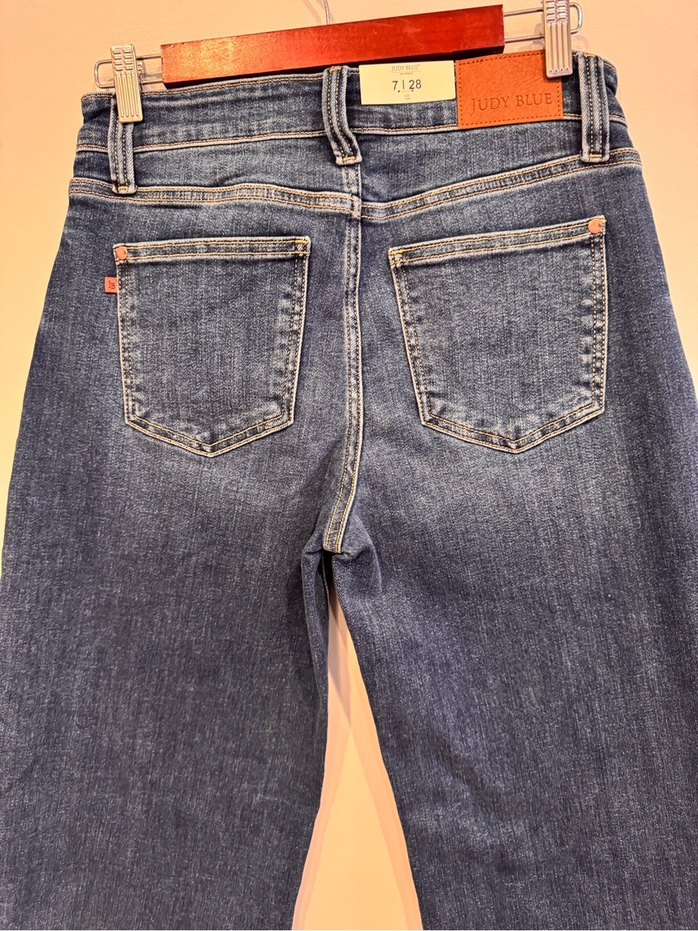 NEW Judy Blue 90's Straight Leg Patch Pocket Jeans Size 7/28 - Picture 6 of 10